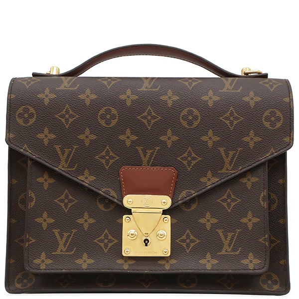 ルイヴィトン LOUIS VUITTON モンソー M51185 モノグラム モノグラムキャンバス 2WAYバッグ ゴールド金具 茶 ハンドバッグ ショルダー