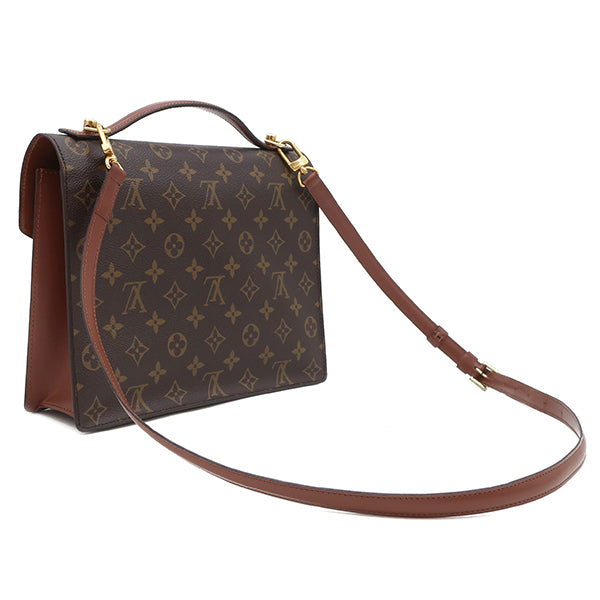 ルイヴィトン LOUIS VUITTON モンソー M51185 モノグラム モノグラムキャンバス 2WAYバッグ ゴールド金具 茶 ハンドバッグ ショルダー