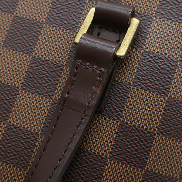 ルイヴィトン LOUIS VUITTON ヴァヴァン PM N51171 ダミエ ダミエキャンバス ハンドバッグ ゴールド金具 茶 赤