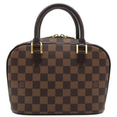 ルイヴィトン LOUIS VUITTON サリア ミニ N51286 ダミエ ダミエキャンバス ハンドバッグ ゴールド金具 茶 赤