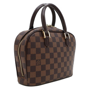 ルイヴィトン LOUIS VUITTON サリア ミニ N51286 ダミエ ダミエキャンバス ハンドバッグ ゴールド金具 茶 赤