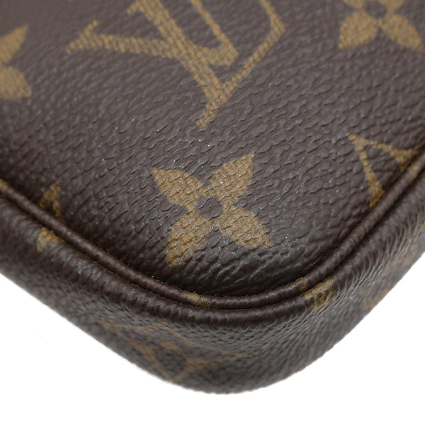 ルイヴィトン LOUIS VUITTON ミニポシェット アクセソワール M58009 モノグラム モノグラムキャンバス アクセサリーポーチ ゴールド金具 茶 チェーン付きポーチ