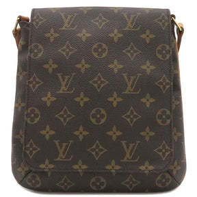 ルイヴィトン LOUIS VUITTON ミュゼット サルサ M51258 モノグラム モノグラムキャンバス ショルダーバッグ ゴールド金具 フラップ ショートストラップ 茶