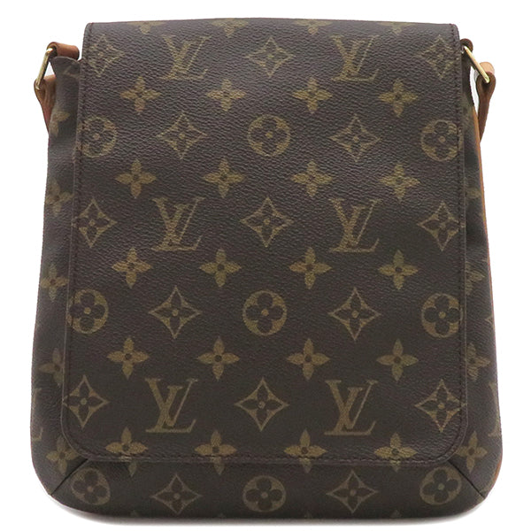 ルイヴィトン LOUIS VUITTON ミュゼット サルサ M51258 モノグラム モノグラムキャンバス ショルダーバッグ ゴールド金具 フラップ ショートストラップ 茶