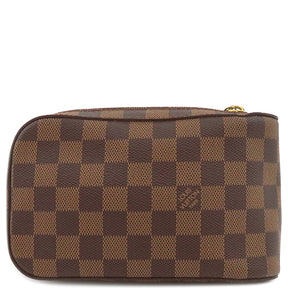 ルイヴィトン LOUIS VUITTON ジェロニモス N51994 ダミエエベヌ ダミエキャンバス ボディバッグ ゴールド金具 茶 ウエストバッグ