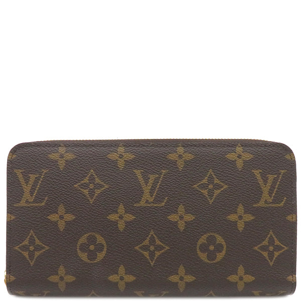 ルイヴィトン LOUIS VUITTON ジッピー ウォレット M41894 モノグラム×ローズバレリーヌ モノグラムキャンバス 長財布 ゴールド金具 茶 ラウンドファスナー