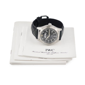 IWC IWC パイロットウォッチ フリーガー UTC IW325101 自動巻き メンズ OH済 ブラック トリチウム 2タイムゾーン