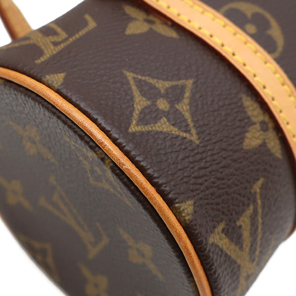 ルイヴィトン LOUIS VUITTON パピヨン 19 M51389 モノグラム モノグラムキャンバス ハンドバッグ ゴールド金具 茶 ミニ