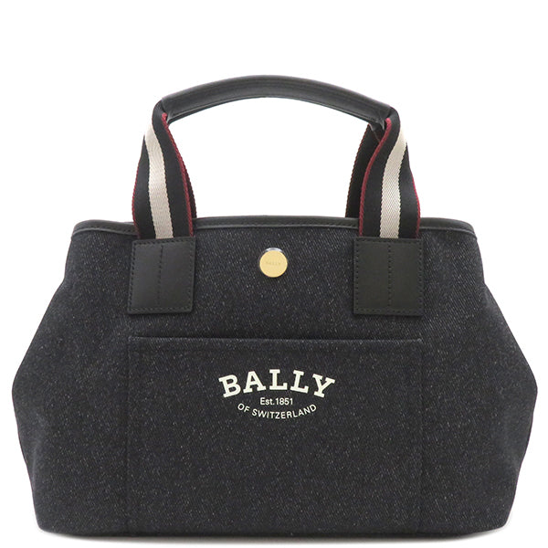 バリー BALLY ドライヴァリアトート M 6306291 ブラック キャンバス トートバッグ ゴールド金具 黒 ハンドバッグ 新品 未使用