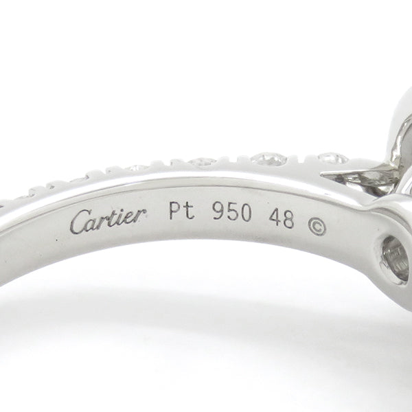 カルティエ Cartier デスティネ ソリテール CRN4247448 プラチナシルバー Pt950 ダイヤモンド #48(JP8) リング 指輪 8号