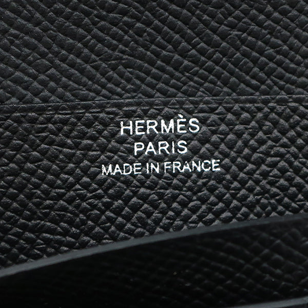 エルメス HERMES ベアンコンパクト ブラック ヴォーエプソン 二つ折り財布 シルバー金具 新品 未使用 黒