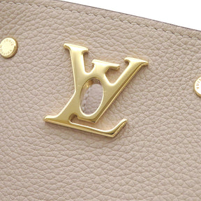 ルイヴィトン LOUIS VUITTON ナノロックミー バケット M69205 ピンクベージュ レザー ショルダーバッグ ゴールド金具 巾着バッグ