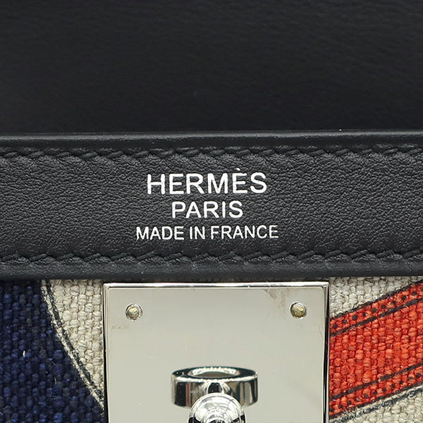 エルメス HERMES ケリー32 カヴァルカドゥール マルチカラー スイフト トワルドゥキャンプ 2WAYバッグ シルバー金具 黒