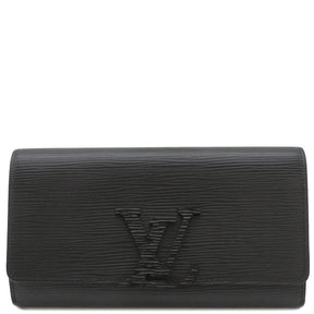 ルイヴィトン LOUIS VUITTON ポルトフォイユ ルイーズ M60767 ブラック エピレザー 長財布 シルバー金具 黒