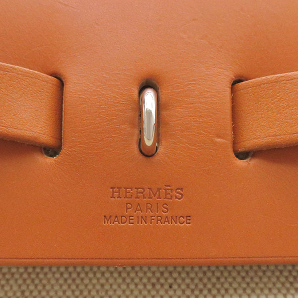 エルメス HERMES エールバッグ アドPM ナチュラル ヴァッシュハンター トワルアッシュ(コーティング) 2WAYバッグ シルバー金具 リュック バックパック