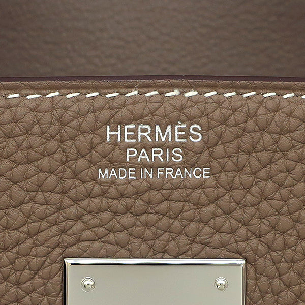 エルメス HERMES バーキン30 エトゥープ トゴ ハンドバッグ シルバー金具 グレージュ