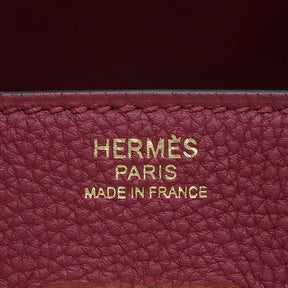 エルメス HERMES バーキン30 ルージュグレナ トゴ ハンドバッグ ゴールド金具 赤