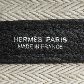 エルメス HERMES ガーデンパーティーPM ブラック ネゴンダ トートバッグ シルバー金具 黒