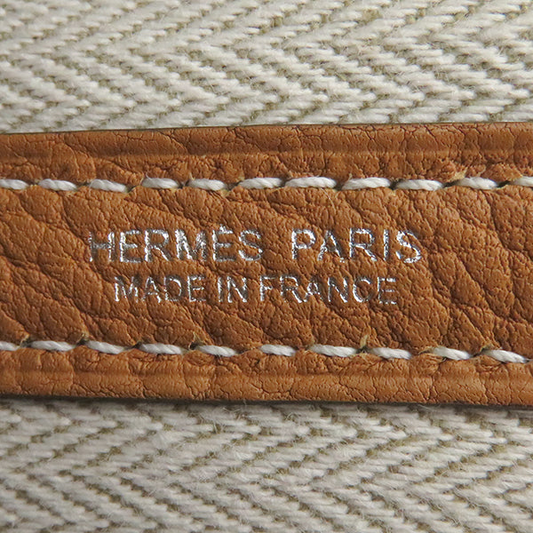 エルメス HERMES ガーデンパーティーPM トフィー ネゴンダ トートバッグ シルバー金具 茶