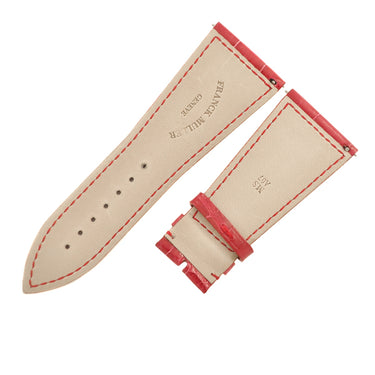 フランクミュラー FRANCK MULLER マスタースクエア 6000 KING用 クロコバンド レッド クロコダイル 腕時計パーツ 未使用 純正 シャイニー 艶 30mm レッド 赤