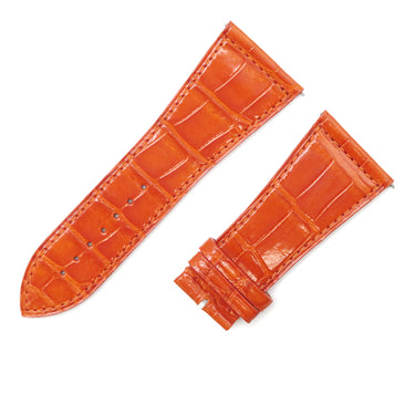 フランクミュラー FRANCK MULLER マスタースクエア 6000 KING用 クロコバンド レッド クロコダイル 腕時計パーツ 未使用 純正 シャイニー 艶 30mm レッド 赤