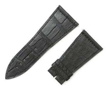 フランクミュラー FRANCK MULLER マスタースクエア 6000 KING用 クロコバンド ブラック クロコダイル 腕時計パーツ 未使用 純正 ショート マット 30mm ブラック 黒