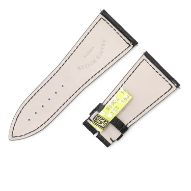 フランクミュラー FRANCK MULLER マスタースクエア 6000 KING用 クロコバンド ブラック クロコダイル 腕時計パーツ 未使用 純正 ショート マット 30mm ブラック 黒