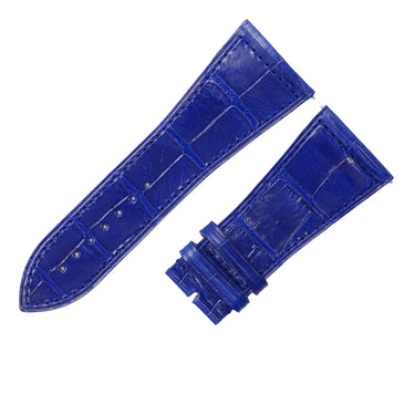 フランクミュラー FRANCK MULLER マスタースクエア 6000 KING用 クロコバンド ブルー クロコダイル 腕時計パーツ 未使用 純正 シャイニー 艶 30mm ブルー 青