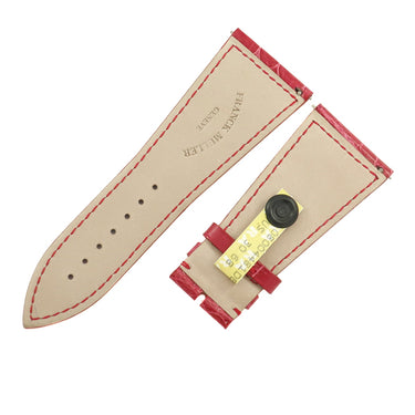 フランクミュラー FRANCK MULLER マスタースクエア 6000 KING用 クロコバンド レッド クロコダイル 腕時計パーツ 未使用 純正 シャイニー 艶 30mm レッド 赤