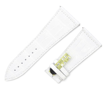 フランクミュラー FRANCK MULLER マスタースクエア 6000 KING用 クロコバンド ホワイト クロコダイル 腕時計パーツ 未使用 純正 マット 30mm ホワイト 白