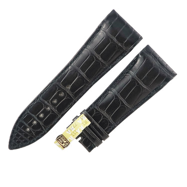 フランクミュラー FRANCK MULLER コンキスタドール コルテス 10000 KING用 クロコバンド ブラック クロコダイル 腕時計パーツ 未使用 純正 ベルト ロング 30mm 黒