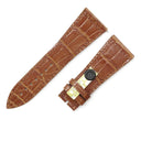 フランクミュラー FRANCK MULLER マスタースクエア 6000 H用 クロコバンド ブラウン クロコダイル 腕時計パーツ 未使用 純正 替え シャイニー 艶 26mm ブラウン 茶