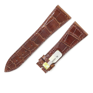 フランクミュラー FRANCK MULLER マスタースクエア 6000 H用 クロコバンド ブラウン クロコダイル 腕時計パーツ 未使用 純正 替え ロング 艶 26mm ブラウン 茶
