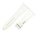 フランクミュラー FRANCK MULLER マスタースクエア 6000 H用 クロコバンド ホワイト クロコダイル 腕時計パーツ 未使用 純正 替え シャイニー 艶 26mm ホワイト 白