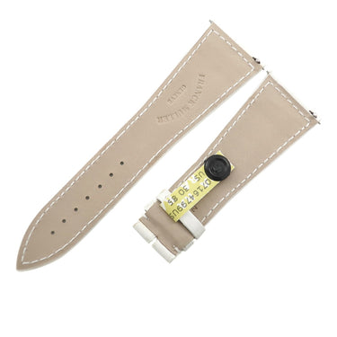 フランクミュラー FRANCK MULLER マスタースクエア 6000 H用 クロコバンド ホワイト クロコダイル 腕時計パーツ 未使用 純正 替え シャイニー 艶 26mm ホワイト 白