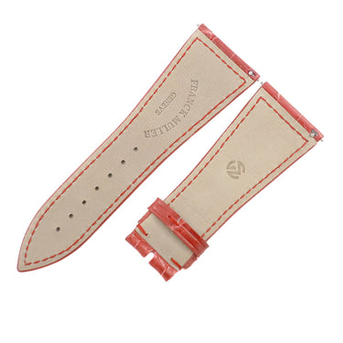 フランクミュラー FRANCK MULLER マスタースクエア 6000 H用 クロコバンド レッド クロコダイル 腕時計パーツ 未使用 純正 替え シャイニー 艶 26mm レッド 赤