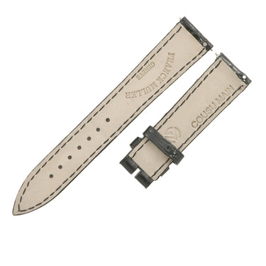 フランクミュラー FRANCK MULLER トノウカーベックス 7500/7502用 クロコバンド ブラック クロコダイル 腕時計パーツ 未使用 純正 替え ショート 16mm ブラック 黒