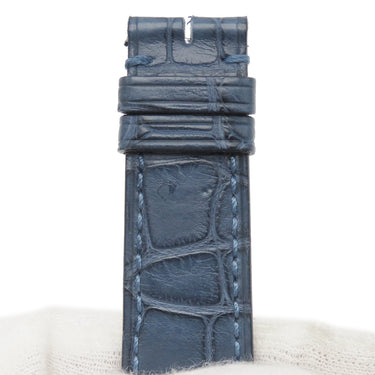フランクミュラー FRANCK MULLER ロングアイランド(950~)/マスタースクエア(6002S)用 クロコバンド ネイビー クロコダイル 腕時計パーツ 未使用 純正 18mm 紺