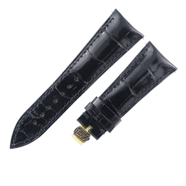 フランクミュラー FRANCK MULLER トノウカーベックス 8889用 クロコバンド ブラック クロコダイル 腕時計パーツ 未使用 純正 ショート シャイニー 24mm ブラック 黒
