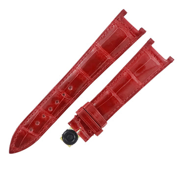 フランクミュラー FRANCK MULLER ダブルミステリー DM(42mm)用 クロコバンド レッド クロコダイル 腕時計パーツ 未使用 純正 替え シャイニー 20mm レッド 赤