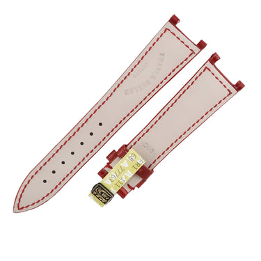 フランクミュラー FRANCK MULLER ダブルミステリー DM(42mm)用 クロコバンド レッド クロコダイル 腕時計パーツ 未使用 純正 替え シャイニー 20mm レッド 赤