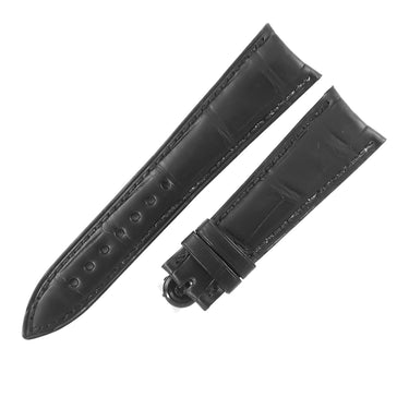 フランクミュラー FRANCK MULLER ラウンド 7000(39mm)用 クロコバンド ブラック クロコダイル 腕時計パーツ 未使用 純正 マット ショート 20mm ブラック 黒