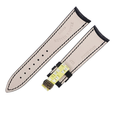 フランクミュラー FRANCK MULLER ラウンド 7000(39mm)用 クロコバンド ブラック クロコダイル 腕時計パーツ 未使用 純正 マット ショート 20mm ブラック 黒