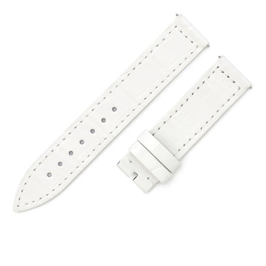 フランクミュラー FRANCK MULLER ロングアイランド 900/902用 クロコバンド ホワイト クロコダイル 腕時計パーツ 未使用 純正 替え ベルト マット 16mm 白