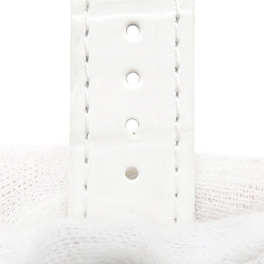 フランクミュラー FRANCK MULLER ロングアイランド 900/902用 クロコバンド ホワイト クロコダイル 腕時計パーツ 未使用 純正 替え ベルト マット 16mm 白