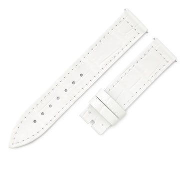 フランクミュラー FRANCK MULLER ロングアイランド 900/902用 クロコバンド ホワイト クロコダイル 腕時計パーツ 未使用 純正 替え ベルト マット 16mm 白