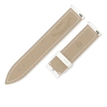 フランクミュラー FRANCK MULLER ロングアイランド 900/902用 クロコバンド ホワイト クロコダイル 腕時計パーツ 未使用 純正 替え ベルト マット 16mm 白