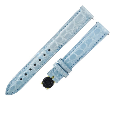 フランクミュラー FRANCK MULLER トノウカーベックス 1752 クロコバンド ブルー クロコダイル 腕時計パーツ 未使用 純正 ショート シャイニー 14mm ブルー