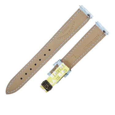 フランクミュラー FRANCK MULLER トノウカーベックス 1752 クロコバンド ブルー クロコダイル 腕時計パーツ 未使用 純正 ショート シャイニー 14mm ブルー