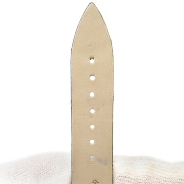 フランクミュラー FRANCK MULLER ラウンド 8035用 クロコバンド ブラック クロコダイル 腕時計パーツ 新品同様 純正 ベルト ショート 艶 18mm ブラック 黒